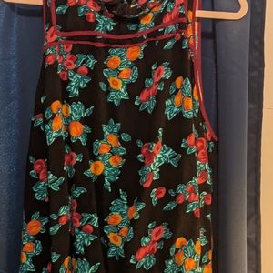 Modcloth Fruit Print Peter Pan Collar blouse